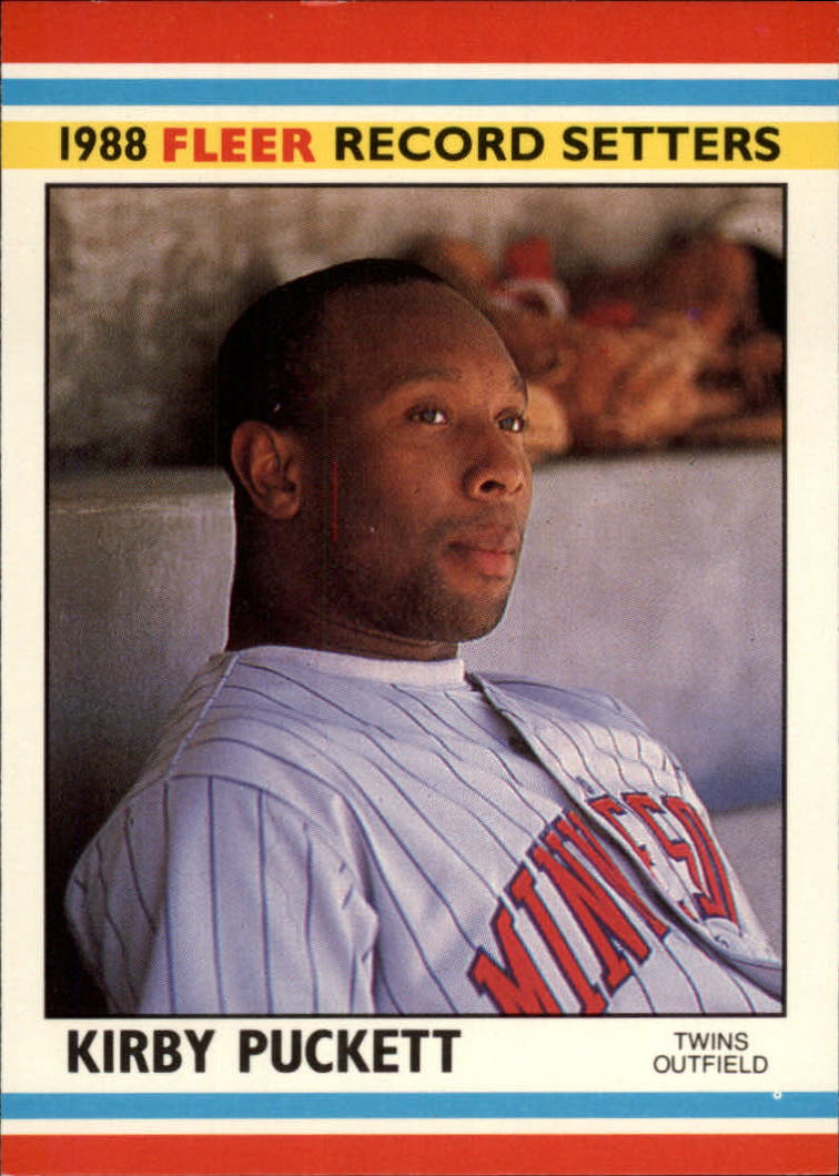 1988 Fleer Record Setters Baseball Cards       029      Kirby Puckett